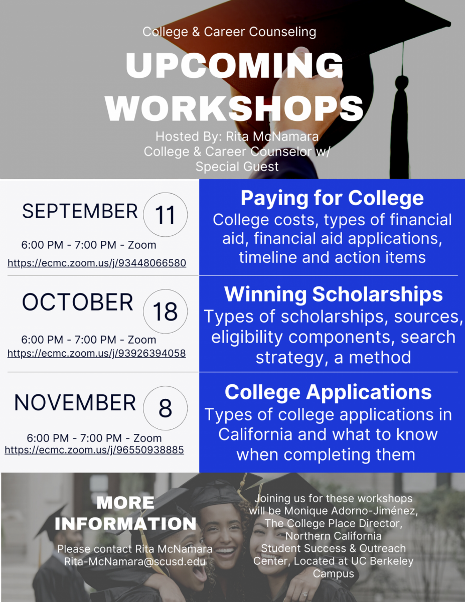 Upcoming College Workshops - West Campus High School